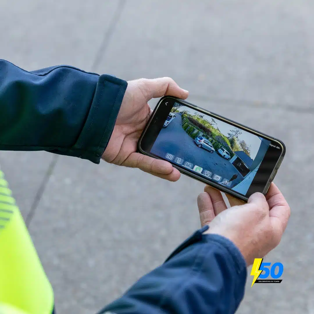 Home security footage app on phone