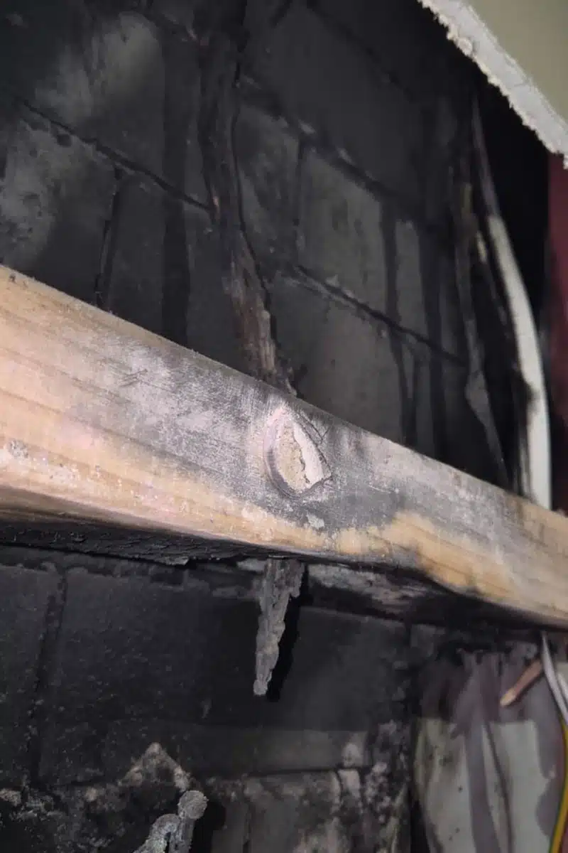 aftermath of electrical fire