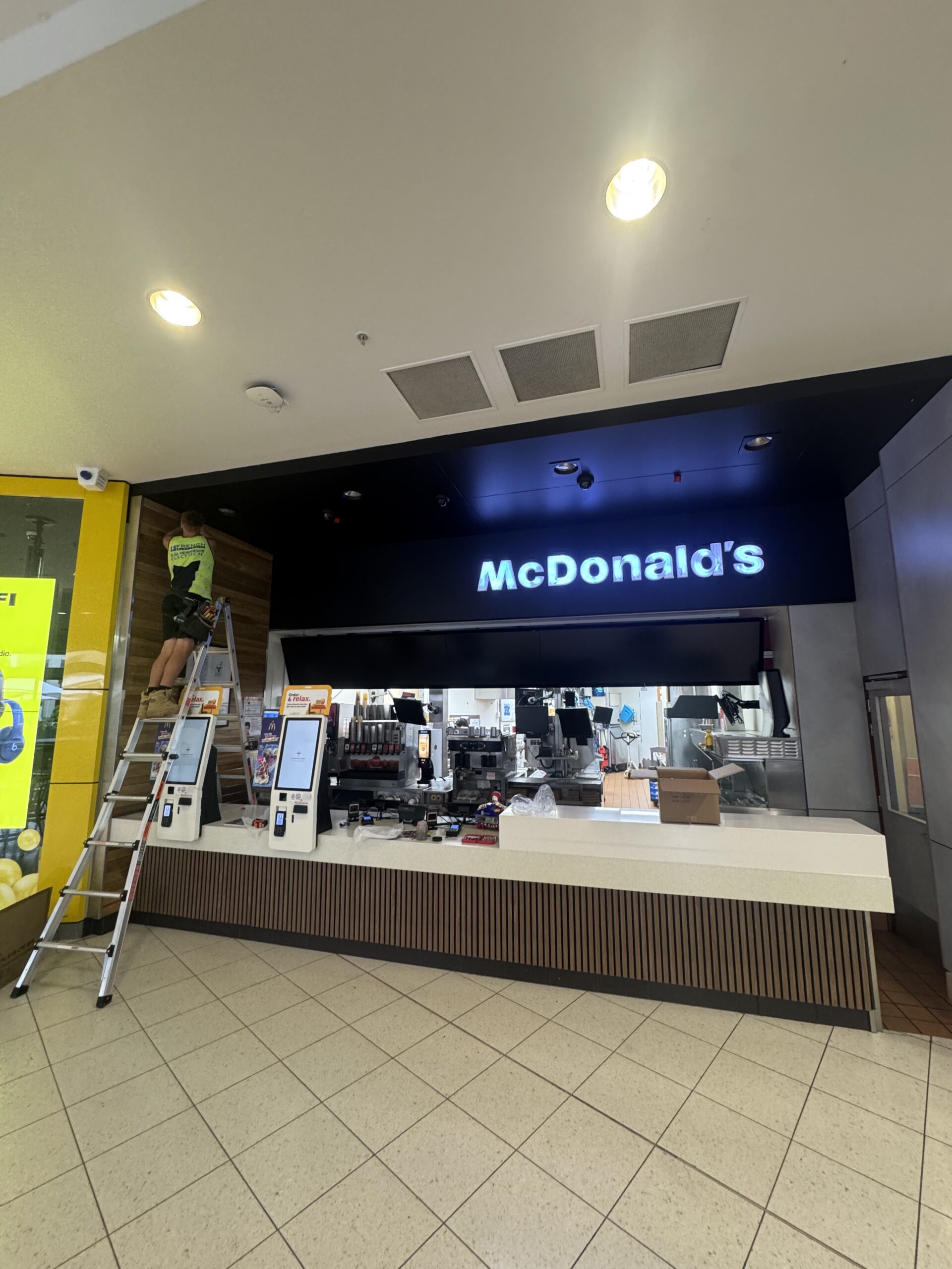 french electrical commercial indoor lighting mcdonalds botany